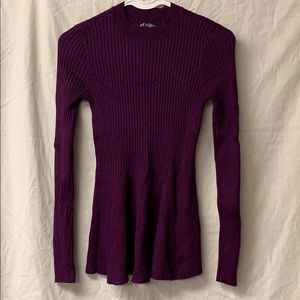 Purple Peplum Sweater